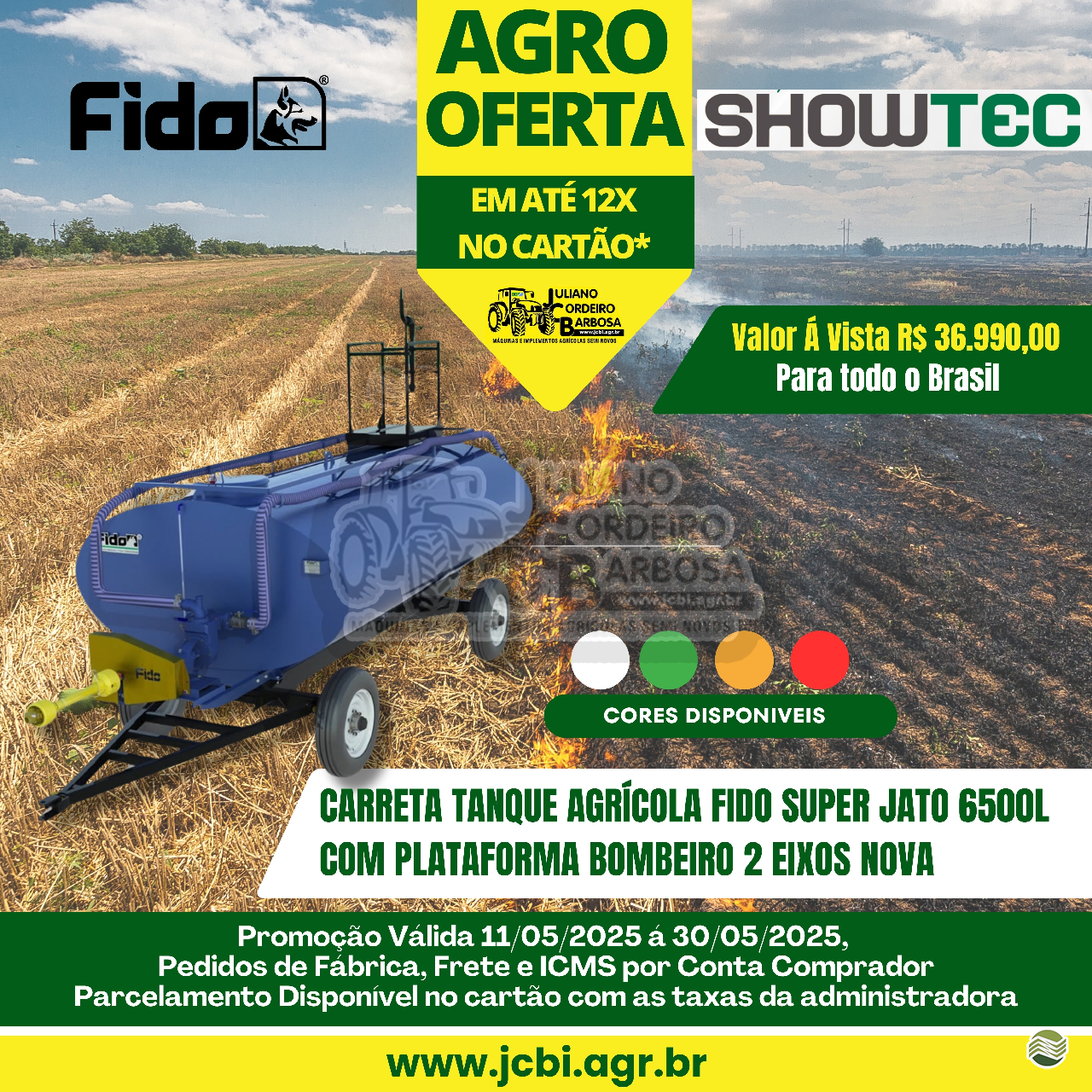 IMPLEMENTOS AGRICOLAS CARRETA TANQUE TANQUE 6500 LITROS JCBi Máquinas e Implementos Agrícolas MARACAJU MATO GROSSO DO SUL MS